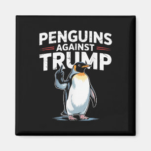Pinguïn Flippers Up Weerstaan Grappige Pinguïns Te Magneet
