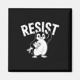Pinguïn Flippers Up Weerstaan Grappige Pinguïns Te Magneet