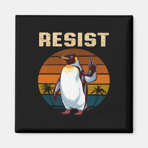 Pinguïn Flippers Up Weerstaan Grappige Pinguïns Te Magneet