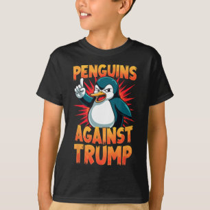 Pinguïn Flippers Up Weerstaan Grappige Pinguïns Te T-shirt