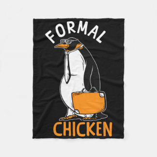 Pinguïn formeel kip grappige pinguïn fleece deken