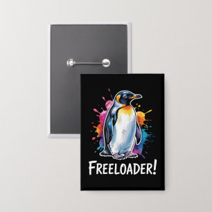 Pinguïn Freeloader Verzet Politiek Button