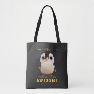 Pinguïn Geconcentreerd Geweldige Schattig Schattig Draagtas