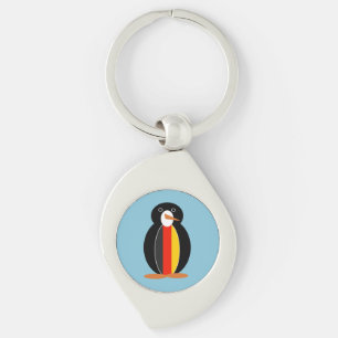 Pinguïn gekleed in de regenboogvlag van de Gay Pri Sleutelhanger
