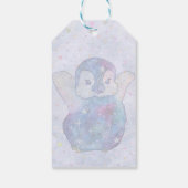 Pinguïn genaamd Button Cadeaulabel (Achterkant)