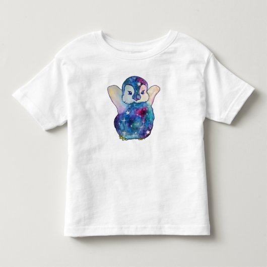 Pinguïn genaamd Button Kinder Shirts (Voorkant)
