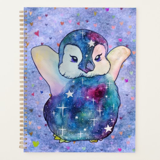 Pinguïn genaamd Button Planner (Voorkant)