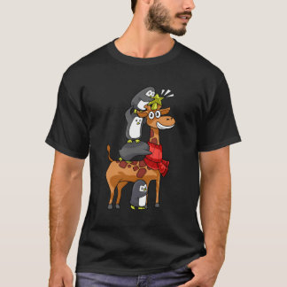 Pinguïn Giraffe familie T-shirt
