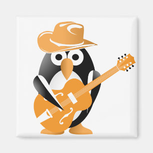 Pinguïn gitarist magneet