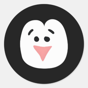 Pinguïn Halloween Carnaval Ronde Sticker