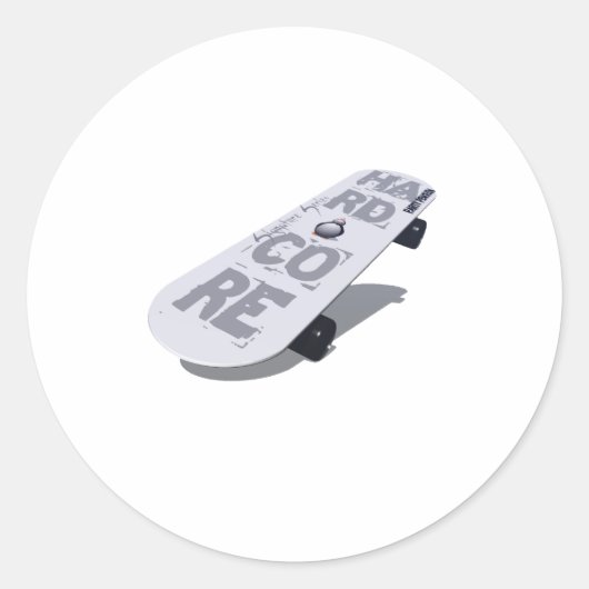 pinguïn hardcore dek ronde sticker (Voorkant)