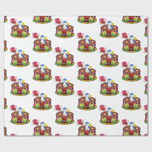 Pinguïn harten van Valentijnsdag Cadeaupapier