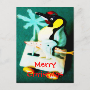 Pinguïn • Het Briefkaart van Kerstmis