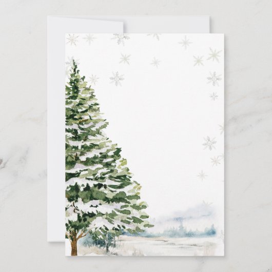 Pinguïn Hij of Zij Evergreen Winter Geslacht Onthu Kaart (Achterkant)