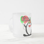 Pinguïn Ik ben Twee Tshirts en Geschenken Matglas Koffiemok (Voorkant links)