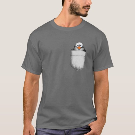 Pinguïn in de zak t-shirt (Voorkant)