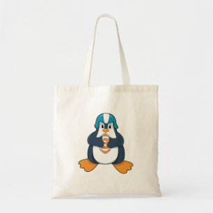 Pinguïn in Football Sport Tote Bag