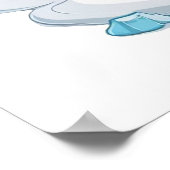 Pinguïn in ijs poster (Hoek)