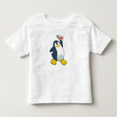 Pinguïn in Poker met pokerkaarten Kinder Shirts (Voorkant)