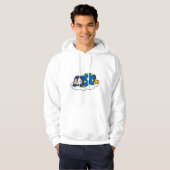 Pinguïn in slaap met knuppel hoodie (Voorkant volledig)