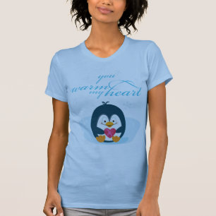 Pinguïn "Je verwarmt mijn hart" T-shirt