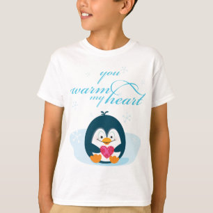 Pinguïn "Je verwarmt mijn hart" T-shirt