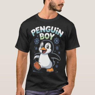 Pinguïn Jongen Cartoon Winter Arctisch Dier Verjaa T-shirt