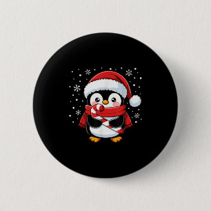Pinguïn Kerst Kerststok Winter Peuter Meisje B Ronde Button 5,7 Cm