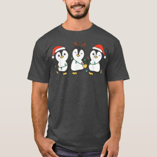 Pinguïn kerst met kerstbomen t-shirt