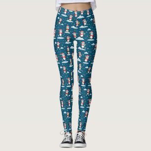 Pinguïn Kerst Pyjama Broek - Turquoise PJ's Leggings