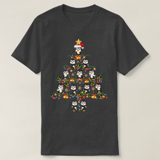 Pinguïn kerstboom t-shirt (Design voorkant)