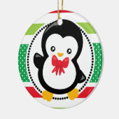 Pinguïn kerstboomfeestdag - Aangepast Keramisch Ornament (Links)