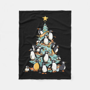 Pinguïn Kerstdag IJsvogel Dier Kerstman Fleece Deken