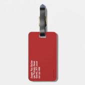 Pinguïn Kerstmis Bagagelabel (Achterkant verticaal)