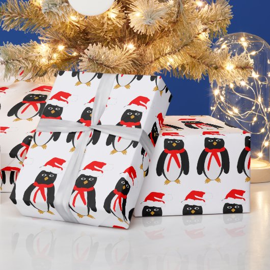 Pinguïn Kerstmis Cadeaupapier (Feestdagen)