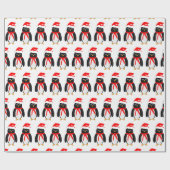 Pinguïn Kerstmis Cadeaupapier (Vlak)