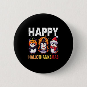 Pinguïn Kerstmis Halloween Kostuum Gelukkig Hallot Ronde Button 5,7 Cm