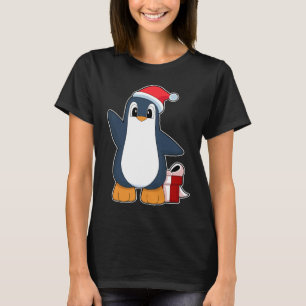 Pinguïn Kerstmis Kerstman hoed T-shirt