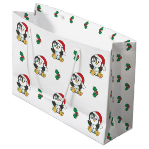 Pinguïn Kerstmis Winter Dieren Vakantie Pinguïns Groot Cadeauzakje