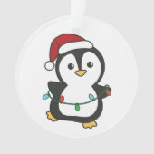 Pinguïn Kerstmis Winter Dieren Vakantie Pinguïns Ornament (voorkant)