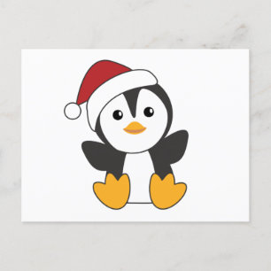 Pinguïn kerstwinter winterdieren pinguïn pos briefkaart