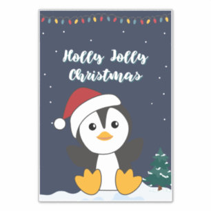 Pinguïn kerstwinter winterdieren pinguïns sti sticker