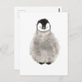 Pinguïn-kindertekening Briefkaart (Voorkant / Achterkant)