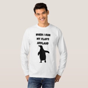 pinguïn klapt ongeschikt applaus verlegen t-shirt