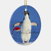 Pinguïn knuffel Kerstmis Keramisch Ornament (Rechts)