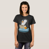 Pinguïn koffiekopje t-shirt (Voorkant volledig)