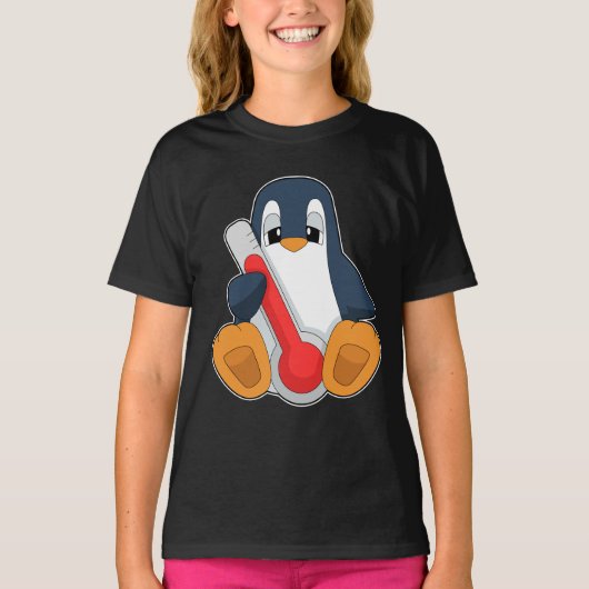 Pinguïn Koorts thermometer T-shirt (Voorkant)