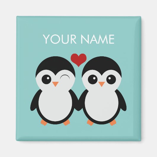  pinguïn koppelmagneet magneet (Voorkant)