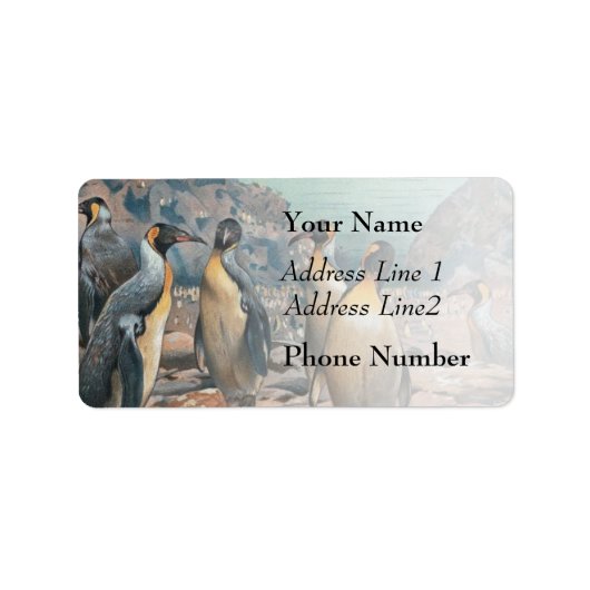 pinguïn kudde etiket (Voorkant)