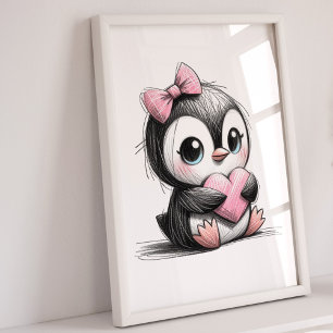 Pinguïn Kwekerij Kunst Kinder kamer kunst aan de Poster